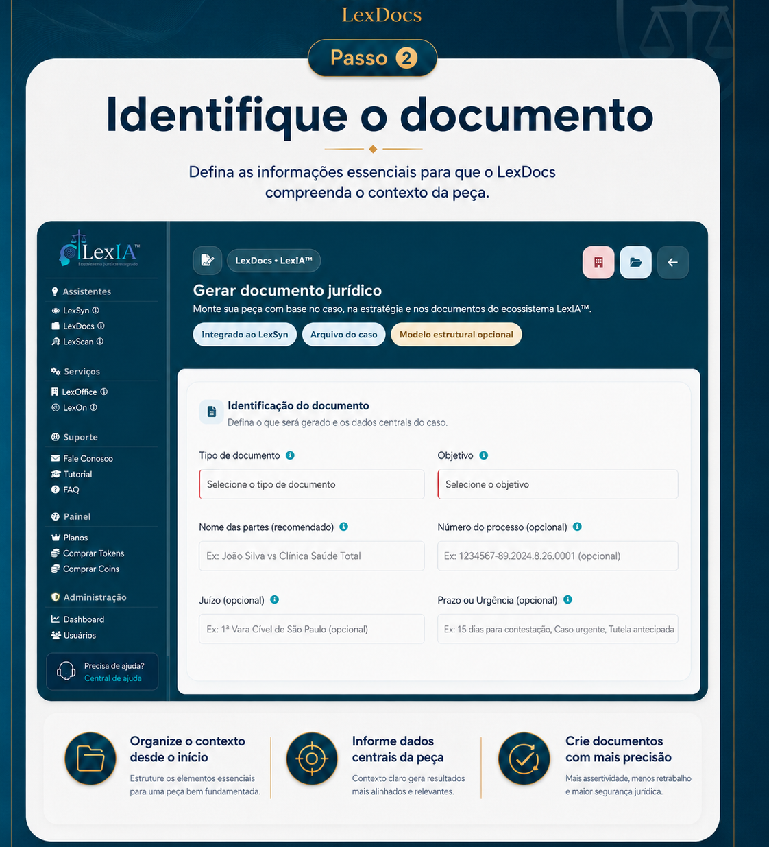 Identificação do tipo de documento no LexDocs