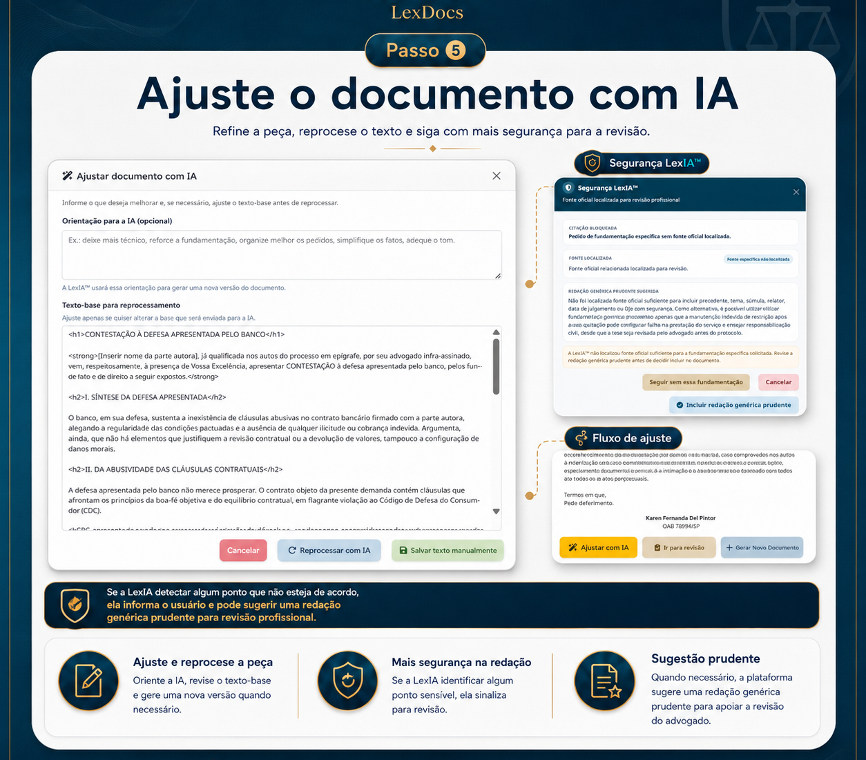 Ajuste com IA no LexDocs