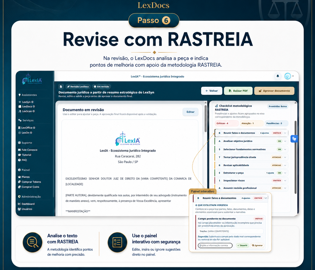 Revisão RASTREIA no LexDocs