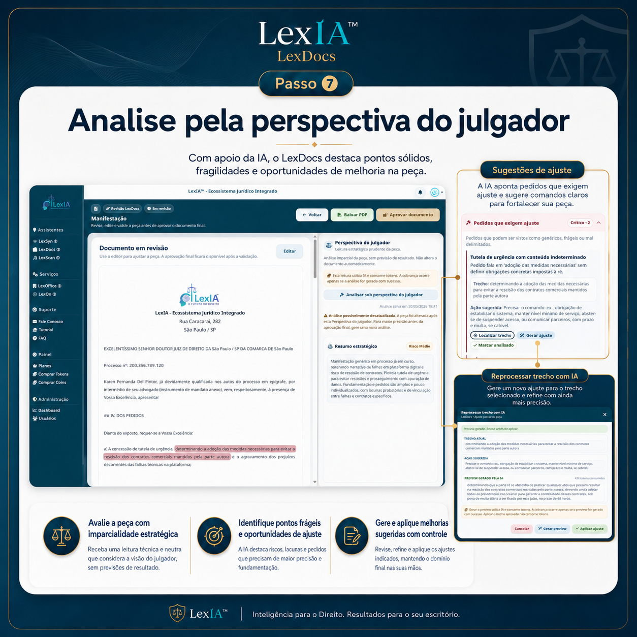 Análise pela perspectiva do julgador no LexDocs